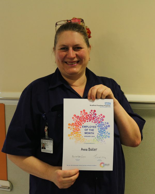 Porter Anna Butler was named January's Employee of the Month