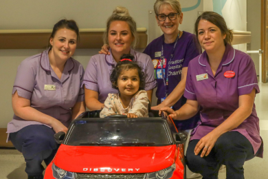 Children’s unit changes gear thanks to donation of a mini electric car