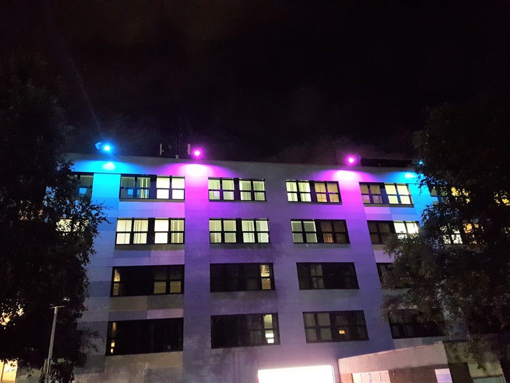 Bradford Royal Infirmary lights up to mark Baby Loss Awareness Week