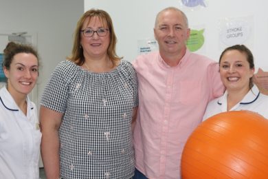 Stroke patient raises £1,300 to say thank you following amazing recovery