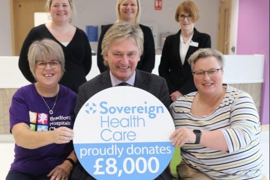 Sovereign Health Care donates £8,000 to Bradford Teaching Hospitals