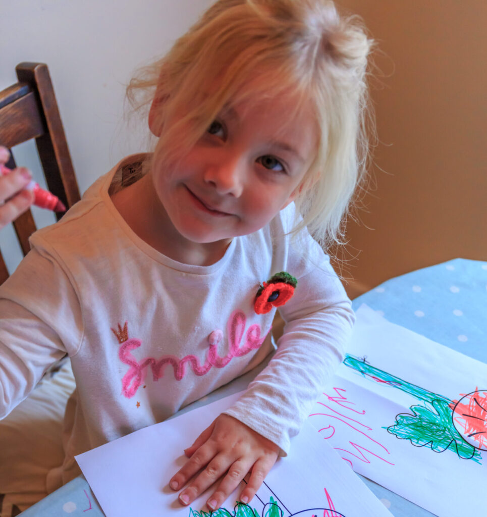 Children draw poppies to help hospitals mark Remembrance Day