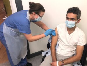 Jamil Parapia taking part in the Novavax trial