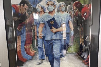Labour of love cross stitch artwork donated to hospital heroes