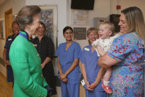 Picture : Lorne Campbell / Guzelian HRH The Princess Royal, during her visit to Bradford Royal Infirmary, Bradford, West Yorkshire, on Thursday, to open the new Maternity Theatres. PICTURE TAKEN ON THURSDAY 6 JULY 2023