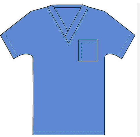 Light blue scrub