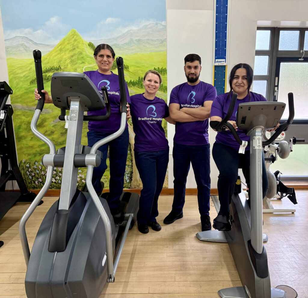 From Left, Physiotherapy staff, Baldish Kaur, Lisa Capewell, Mohsan Javed and Maariyah Nazir