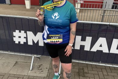 Leah dons her running shoes for charity