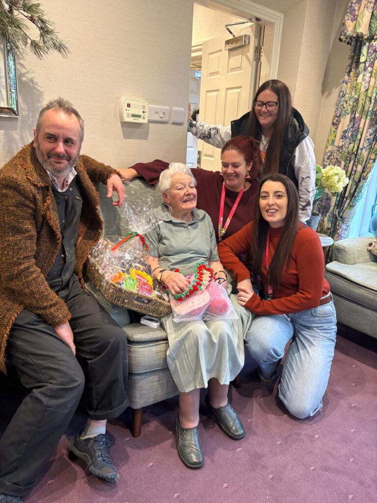 Fm left chef Jez, Eliz Sandalls, Abbeydale Procurement Manager. Kelly Dey, midwives Sophie Wainman Kate Hurley Midwife next to m