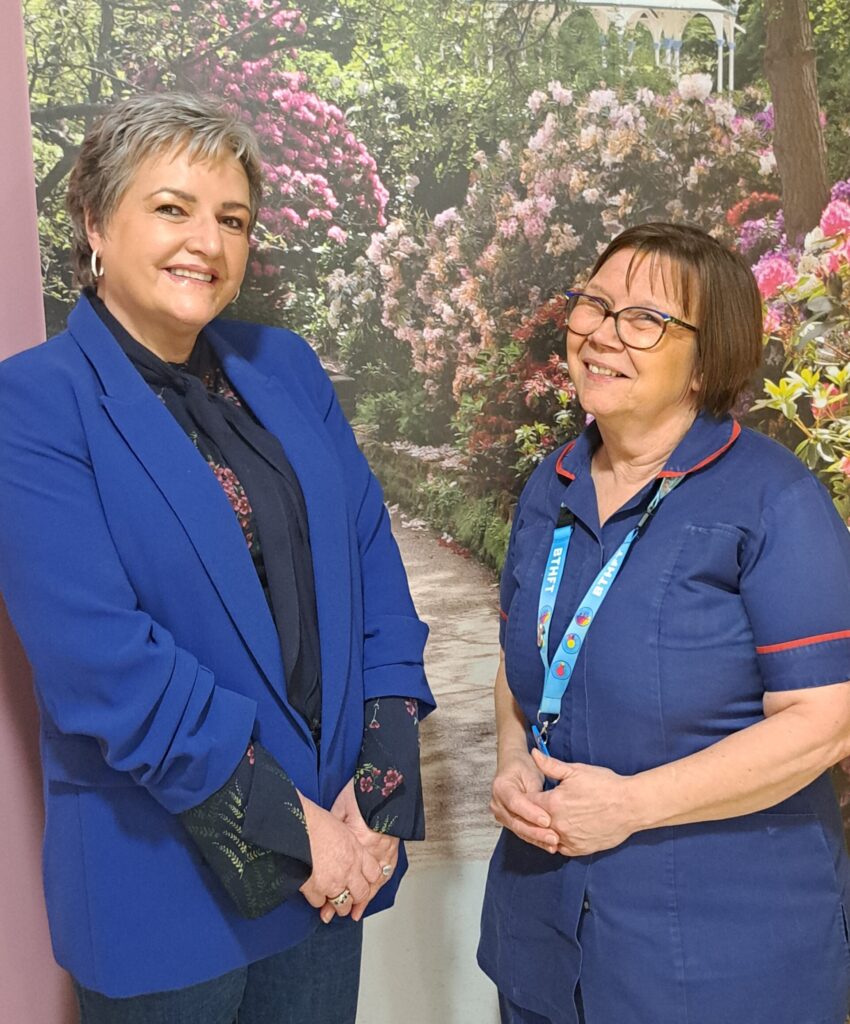 From left, Cllr Allison Coates who has been Mandy's breast cancer patient for more than three decades