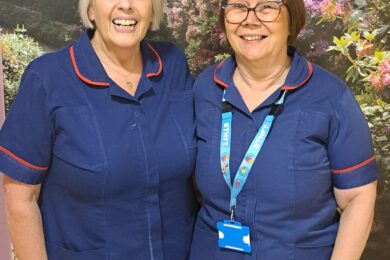 Two senior nurses with a combined service of more than 90 years to the NHS retire