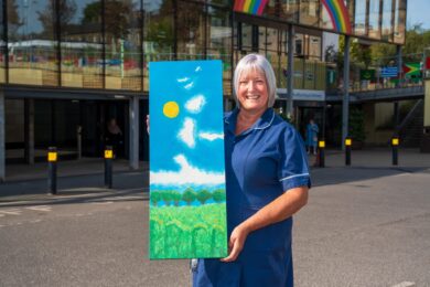 Bradford cancer survivor donates painting to city hospital