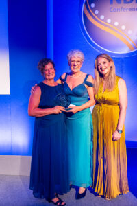 Helen with Simon Love's wife Julia and daughter Sarah