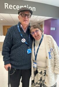 Lillian and Wayne Deakin, volunteers with the SPaRC team at Bradford Royal Infirmary